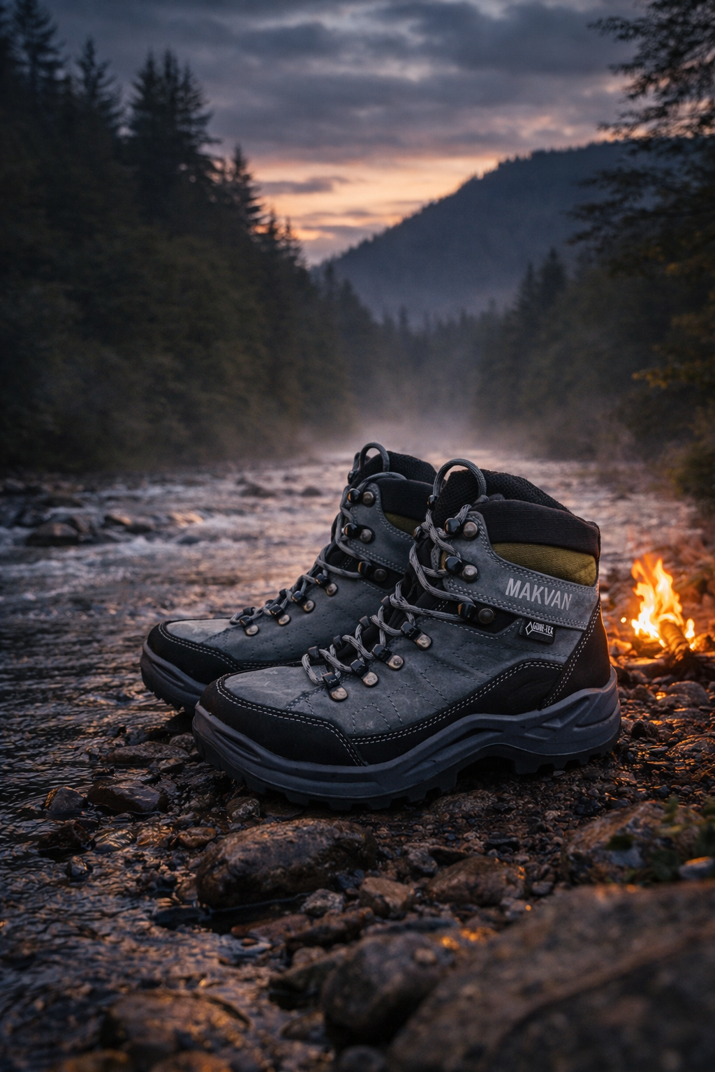 کفش کوهنوردی و طبیعت گردی مکوان مدل تفتان رنگ طوسی