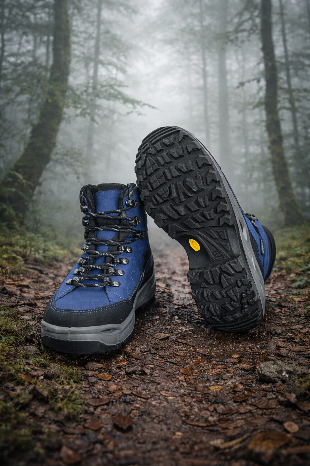 کفش کوهنوردی و طبیعت گردی مکوان مدل تفتان رنگ آبی نبوک