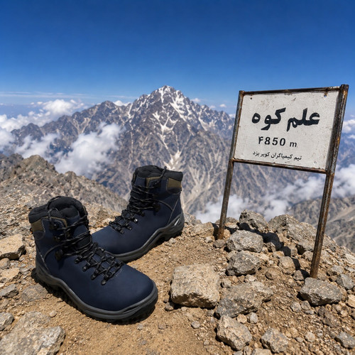 کفش کوهنوردی و طبیعت گردی مکوان مدل کوهستان رنگ سرمه ای