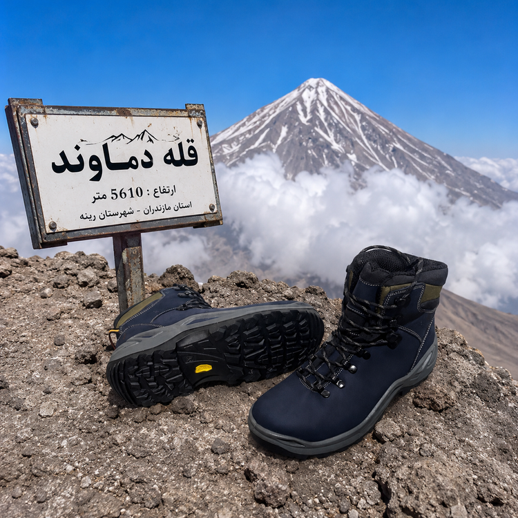 کفش کوهنوردی و طبیعت گردی مکوان مدل کوهستان رنگ سرمه ای